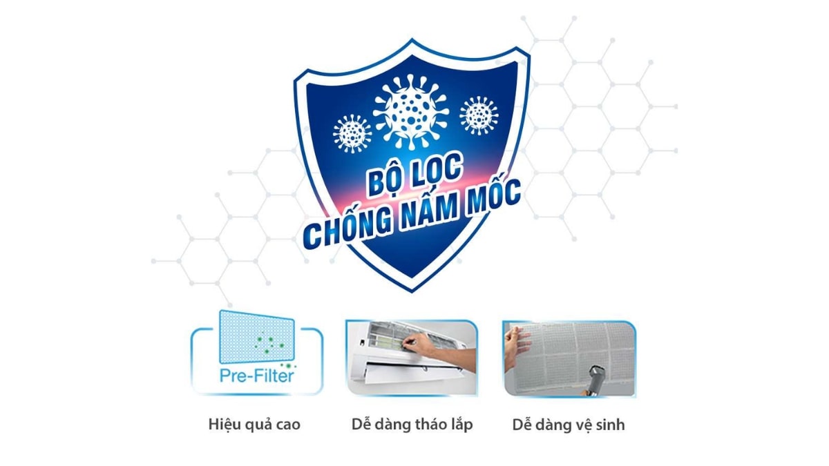 bo-loc-chong-nam-moc-tren-may-lanh-toshiba-inverter-2-hp-ras-h18t4kcvrg-v Bộ lọc chống nấm mốc giúp không khí luôn trong lành