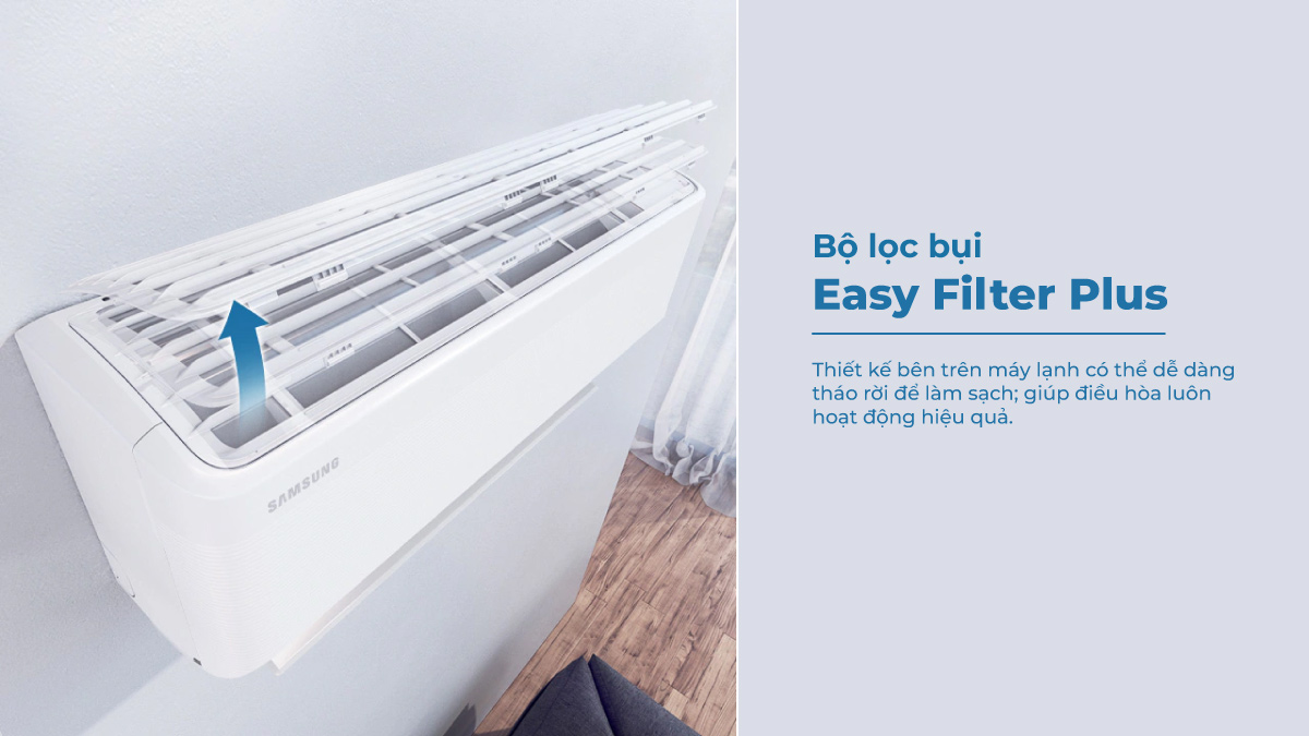 bo-loc-easy-filter-plus-tren-may-lanh-samsung-ar10dyhzawknsv Bộ lọc Easy Filter Plus có thể tháo lắp dễ dàng