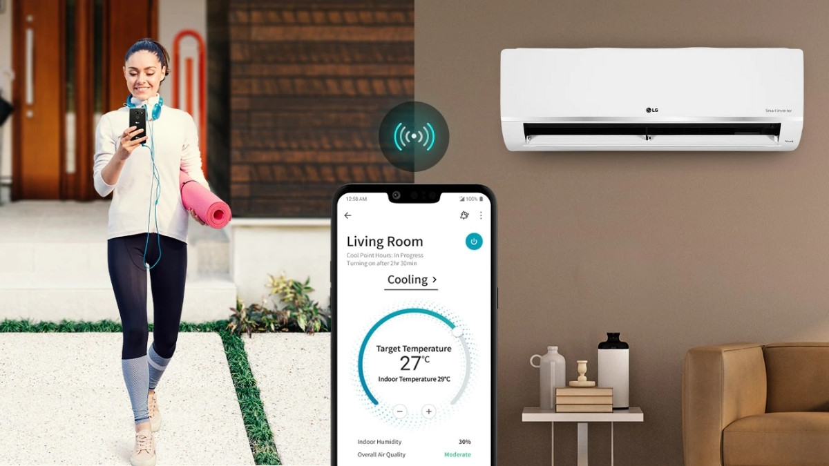 Điều khiển máy lạnh LG từ xa dễ dàng bằng điện thoại