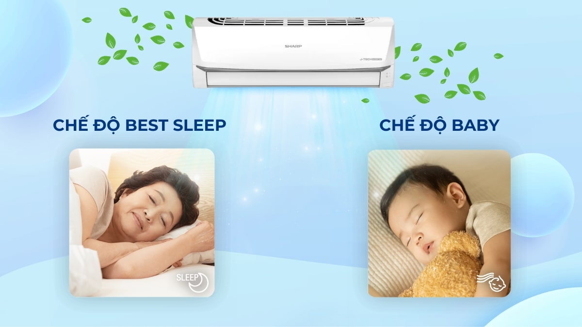 che-do-best-sleep-va-baby Nhiều chế độ làm lạnh phù hợp với từng nhu cầu của người dùng