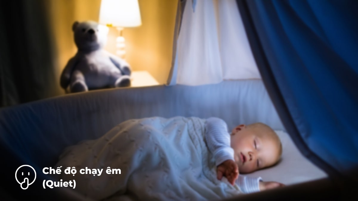 Chế độ Quiet cho máy vận hành êm ái, hạn chế tiếng ồn