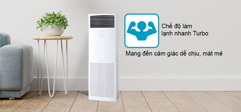 Chế độ làm lạnh nhanh Turbo mang đến cảm giác dễ chịu, mát mẻ