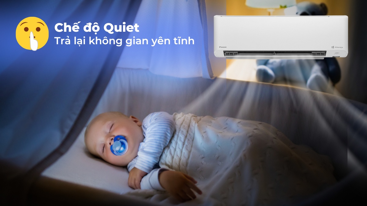 che-do-quiet-tren-may-lanh-daikin-ftky50wvmv Chế độ Quiet cho máy vận hành êm ái, hạn chế tối đa tiếng ồn