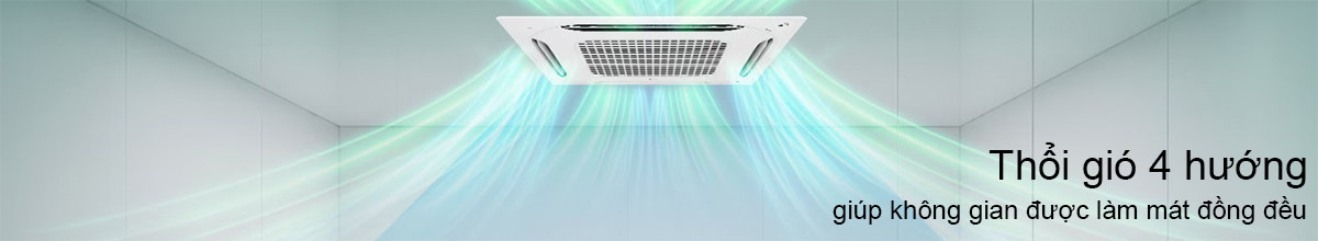 che-do13 Khả năng thổi gió 4 hướng giúp phân phối hơi lạnh đồng đều