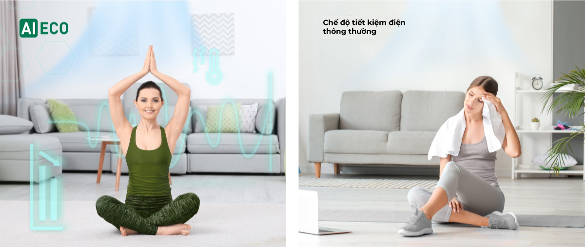 che-do14 Chế độ AI ECO đảm bảo sự thoải mái nhưng vẫn tiết kiệm điện năng