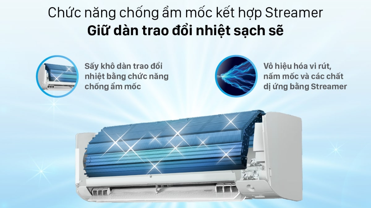 chuc-nang-chong-am-ket-hop-streamer-tren-may-lanh-daikin-ftky50wvmv Công nghệ Streamer kết hợp chức năng chống ẩm mốc