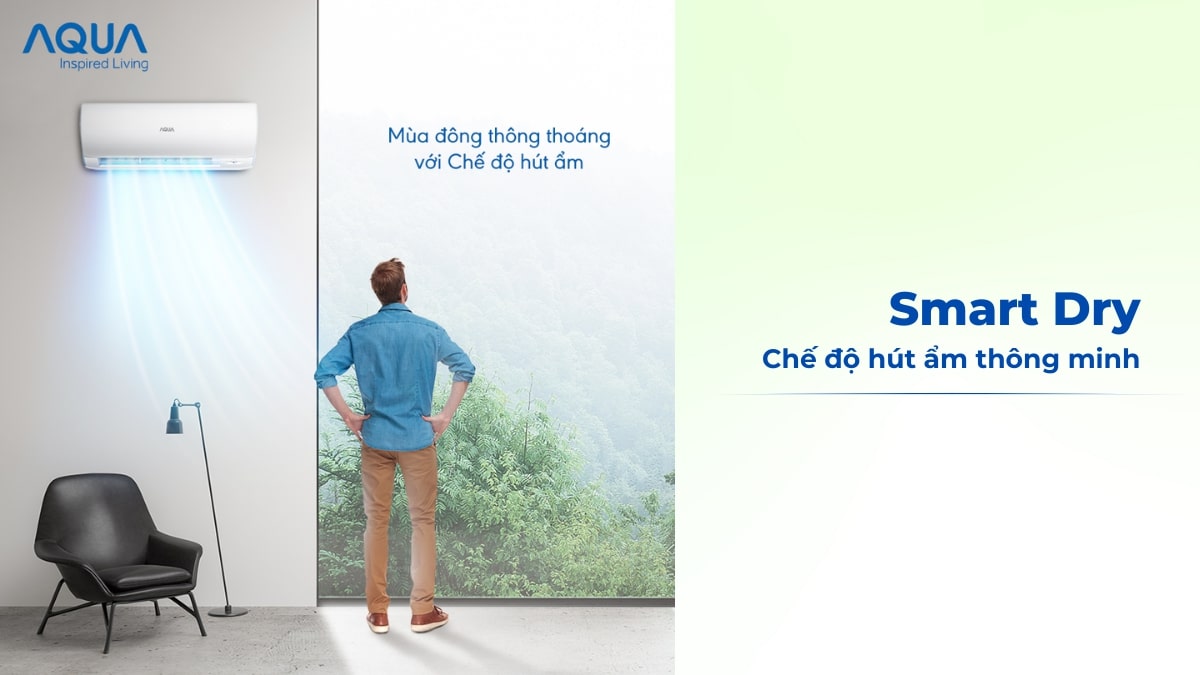 Chức năng cân bằng độ ẩm mang đến căn phòng thông thoáng