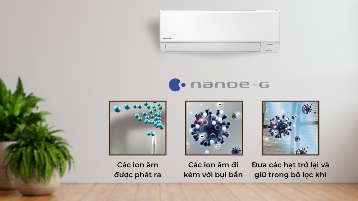 Công nghệ Nanoe-G loại bỏ mọi bụi bẩn, vi khuẩn