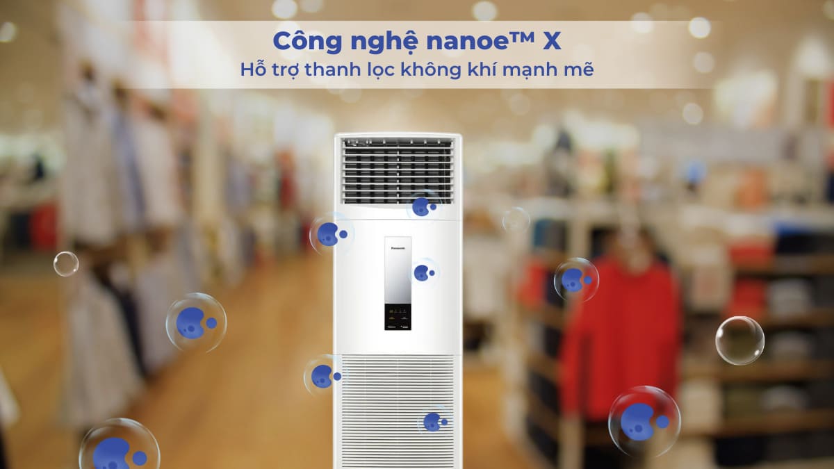 Công nghệ nanoe™ X hỗ trợ thanh lọc không khí mạnh mẽ