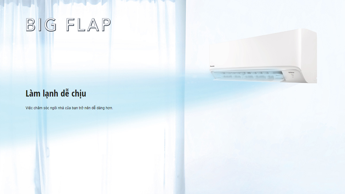 CU/CS-YZ12WKH-8 sở hữu cánh đảo gió Big Flap làm lạnh dễ chịu