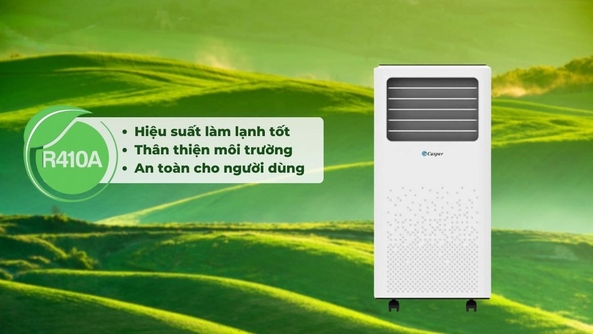 dieu-hoa-di-dong-casper-pc-09tl33su-dung-gas-r410a Máy sử dụng gas R410A thân thiện môi trường