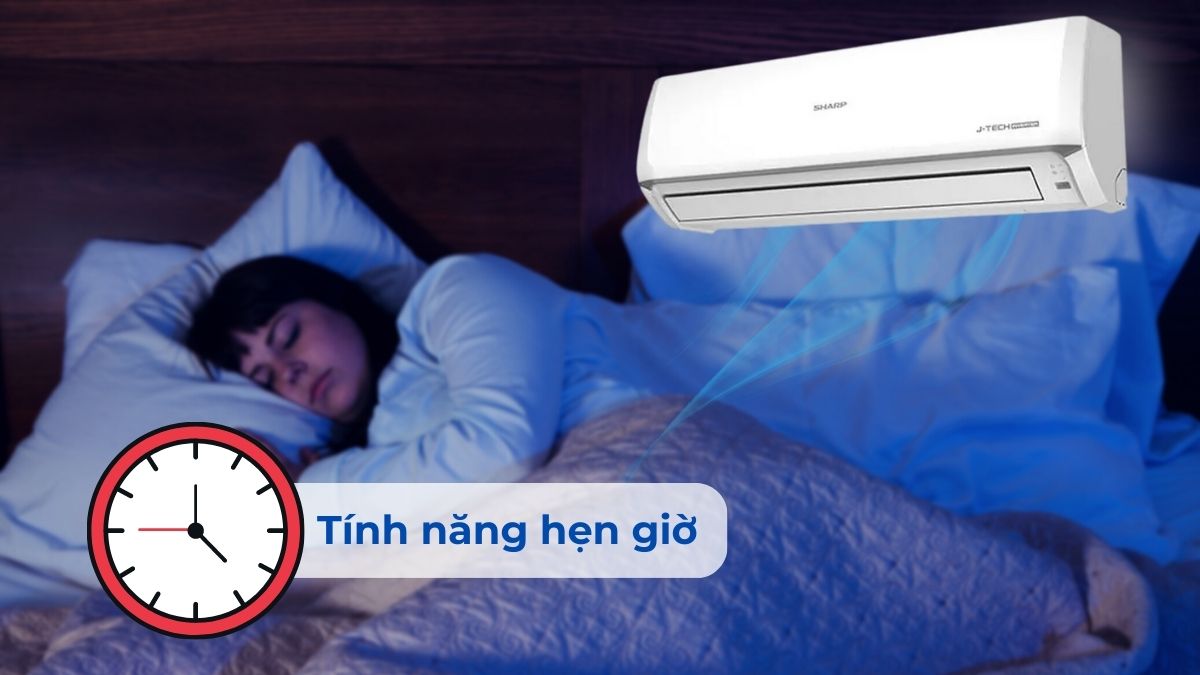 Tính năng hẹn giờ bật/tắt máy lạnh tiện lợi
