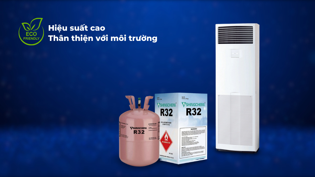 may-la128 Gas R32 giúp thiết bị nâng cao hiệu suất làm lạnh