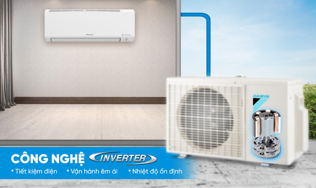 may-lanh-daikin-atkf25yvmv-su-dung-cong-nghe-inverter Công nghệ Inverter mang đến nhiều lợi ích về mặt năng lượng