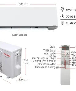 Máy lạnh Toshiba Inverter 2.5 Hp RAS-H24E2KCVG-V 4