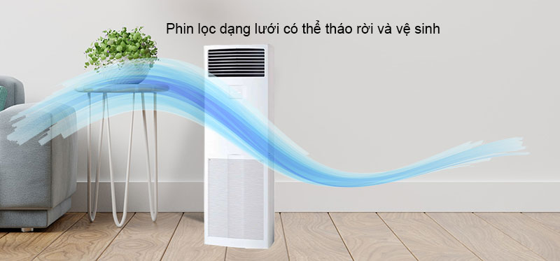 Phin lọc dạng lưới có thể tháo rời và vệ sinh
