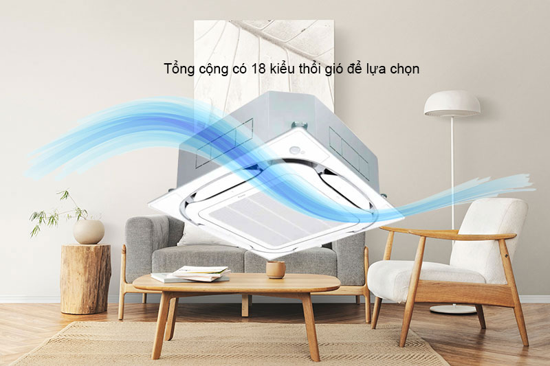 Tổng cộng có 18 kiểu thổi gió để lựa chọn