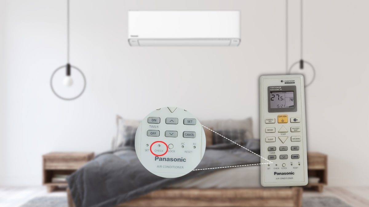 Máy lạnh Panasonic Inverter 1.5 HP CU/CS-XU12ZKH-8 có khả năng tự chẩn đoán lỗi